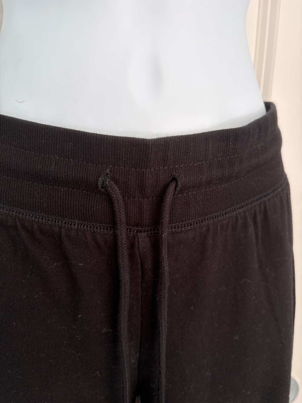 GARAGE Black Ribbed Knit Drawstring Shorts - Picture 3 of 5